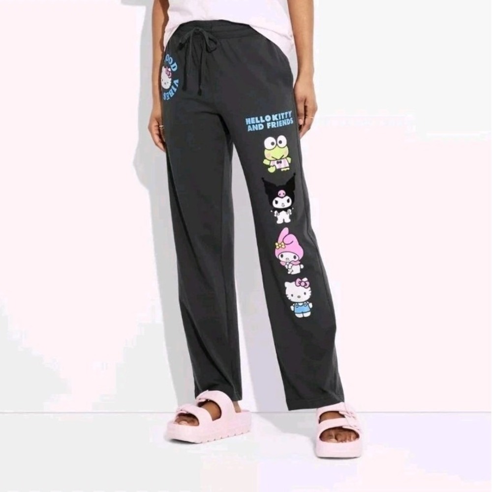 Womens Hello Kitty‎ Lounge Pants Pajama Sleep Kuromi Cotton Size XS